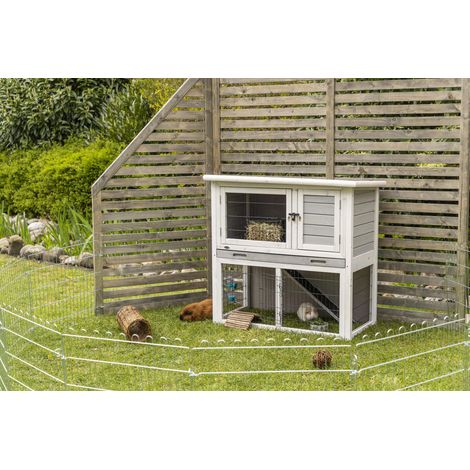 natura Kleintierstall 104 97 52 cm grau/weiß (1/4)