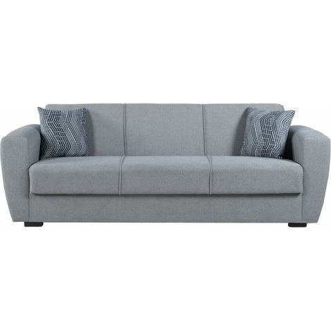 Dreisitzer-Sofa  aus hellgrauem Stoff - Sarzana