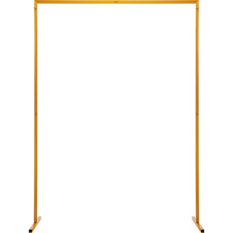 Arche de mariage carrée jaune – 2×1,5 m, charge 5 kg – Pour décoration florale, ballons – Démontable – Fer galvanisé
