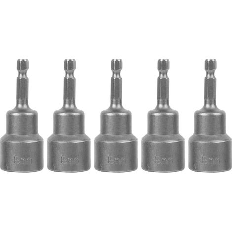 5pcs Embout Hexagonal Magnétique 19mm en Acier à Outil pour Tournevis Électrique Adaptateur de Foret (1/5)