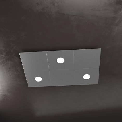 Applique Moderna 6 Moduli Eccentric Metallo Antracite 3 Luci Gx53