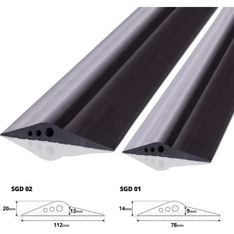 STEIGNER Garagentor Dichtung Bodenabdichtung aus EPDM, 1m, 14mm x 78mm, SGD01