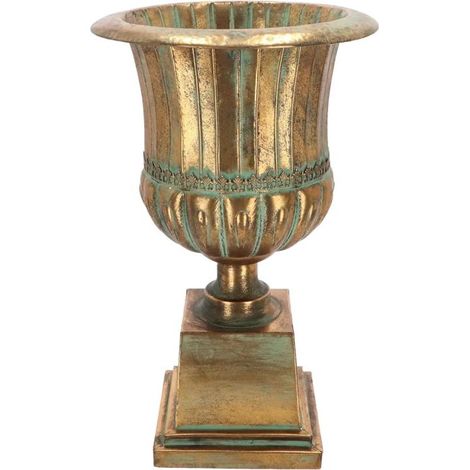 Vase Médicis à la Française en Métal Vieilli H. 65cm - 39,7 x 39,7 x H 64,8 cm - Livraison gratuite