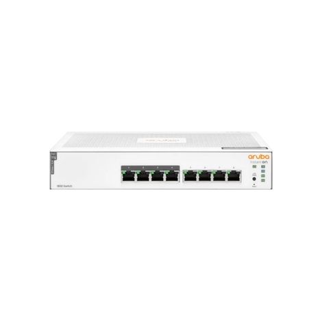 Conmutador HPE Aruba Instant On 1830 8G 4p PoE 65W Clase 4 EU Fanless 0dB (8 puertos RJ-45 10/100/1000 JL811A)