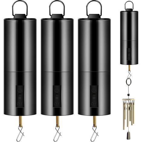 Set aus 3 schwarzen, hängenden Rotationsmotoren, die mit Wind oder Batterie betrieben werden, mit multifunktionalem Drehhaken für Gartendekorationszubehör. (1/5)