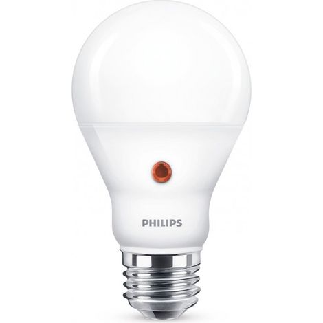 Philips Bombilla E27 LED con Sensor de Luz 6.5W - 60W 4000K (1/2)