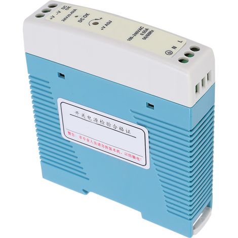 Alimentation industrielle à découpage BERM, type rail DIN, entrée 100-240 V CA, MDR-10-24, 10 W, 24 V, 0,42 A (1/5)