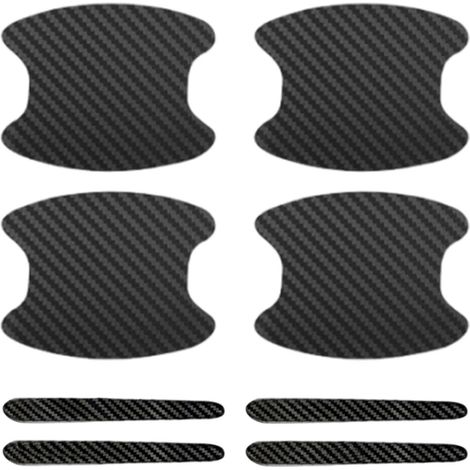 Carbon Fiber Handle Protection Stickers - 4 Pieces, Anti-Collision Strips - Car Door Protection Film
