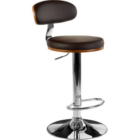 Premier Housewares Bentwood Brown Bar Chair with Oval Back (1/2)