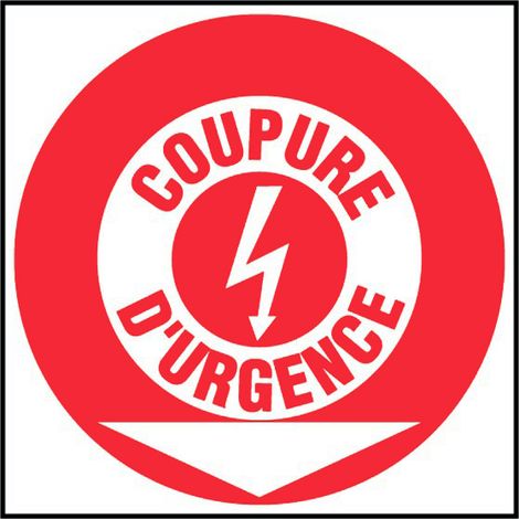Panneau Coupure d'urgence - Rigide 200x200mm - 4034751