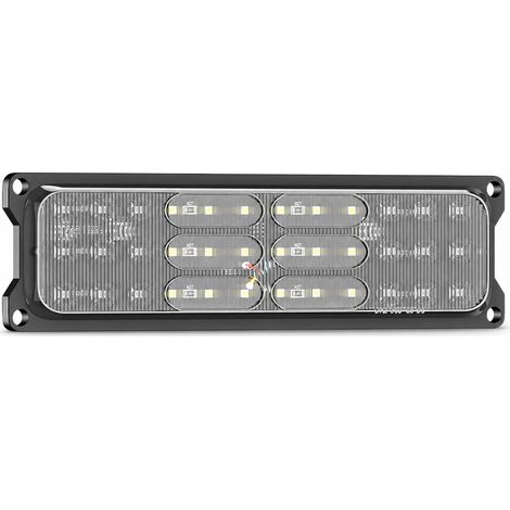 Feu Arrière Métallique 36 LED pour Camion et Remorque, Bleu Blanc Rouge, Frein et Clignotant (1/5)
