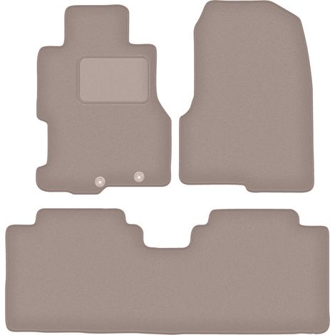Alfombrillas de terciopelo beige para Honda Civic VII 5 puertas (2001-1007)