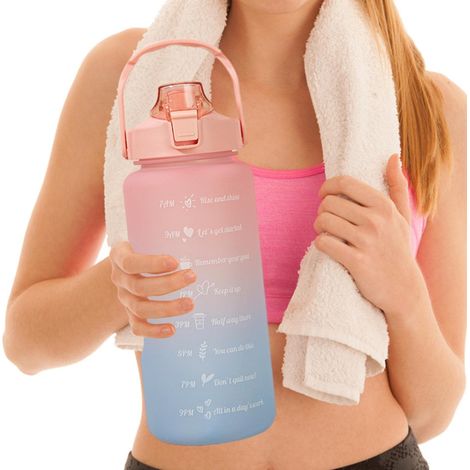 Bouteille d'gancapacité - GouFitness 2L - Accessoies Stockage Founitues d'eau Potables pou Le Camping, la andonnée, la Couse et Les Voyages, Cadeau pou Les campeus (1/5)