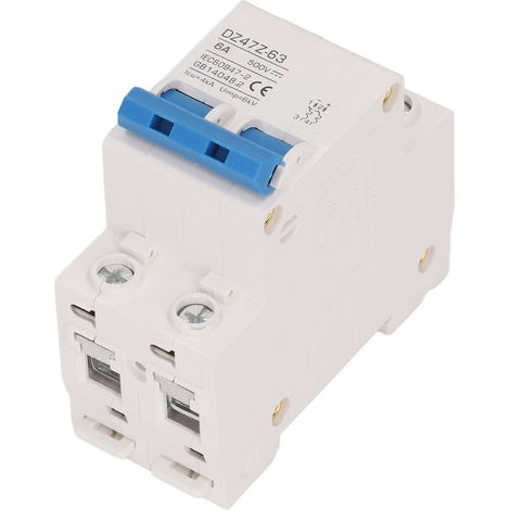 2-poliger Mini-Gleichstrom-Leistungsschalter 4 kA Icu 6 kV Uimp Schnell auslösend Solar-PV-System Kleiner Leistungsschalter DC 500 V 6 A (1/5)