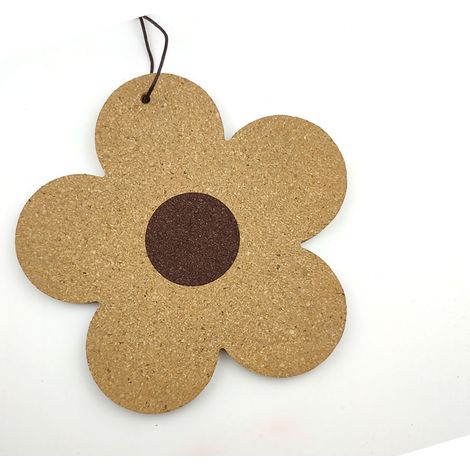 Dessous de verre en liège forme fleur style nordique, dessous de plat en bois pour table à manger, set de 1