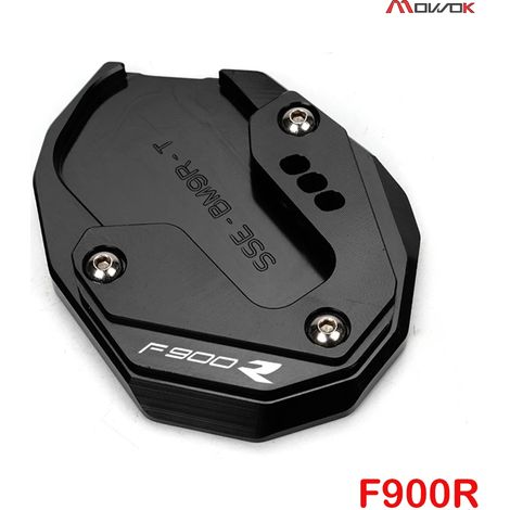 (B-Noir-F900R) Compatible avec BMW F900R F900XR 2020-2023 Accessoires moto Porte-clés Béquille latérale Extension de béquille arrière Plaque de support F 900 X XR maxpower (1/4)