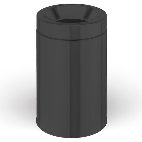 Lineabeta - Sestei Abfallbehälter mit Eimer aus mattschwarzem Stahl, 3 l
