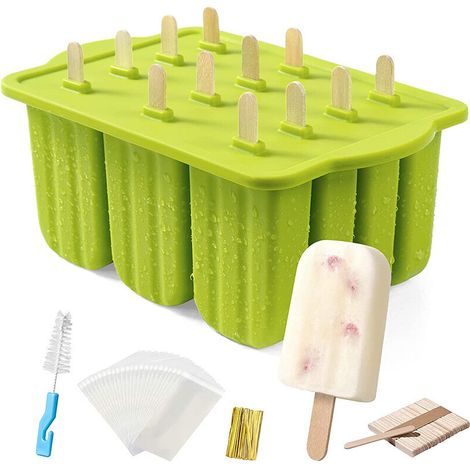 Moule à Glace en Silicone Sans BPA,Moule Esquimaux,Silicone Moule à Glace Pour Glace pour la Préparation de Popsicles Crèmes Glacées (1/5)