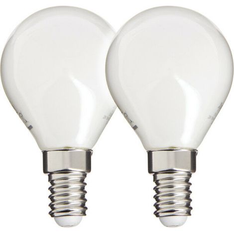 2er-Pack LED-Lampen E14, 806 lm, 6,5 W (entspricht 60 W), warmweiß 2700 K, für Kronleuchter und Wandleuchten, Energieeffizienzklasse A++