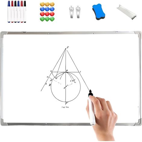 Tableau Magnétique Effaçable À Sec, Blanche Portable Léger et Aimanté, Tableau d'Écriture pour Salle de Réunion Bureau et Salle de Classe, Pour Maison Bureau École de Réunion Cuisine (1/5)