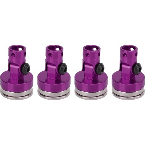 4 Pièces Supports Magnétiques Invisibles pour Carrosserie RC, 1/8 1/10 Véhicule Télécommandé Violet (1/5)