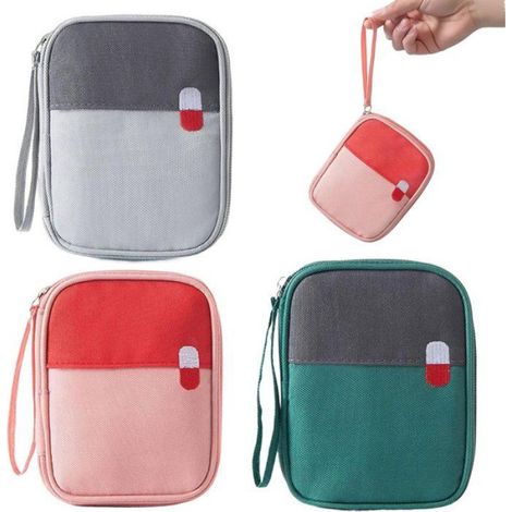 Trousse Premiers Secours - Tissu Oxford Imperméable - Poignée Intégrée - Pour Camping Randonnée Voyage - Lot de 3 (1/5)