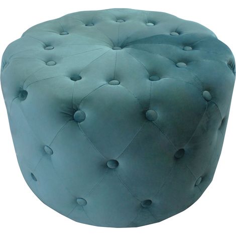 AURA - pouf rotondo in velluto (1/3)