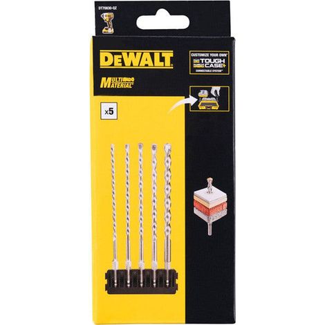 Barrette de 5 forêts multi-matériaux à emmanchement hexagonal DEWALT DT70830-QZ (1/2)