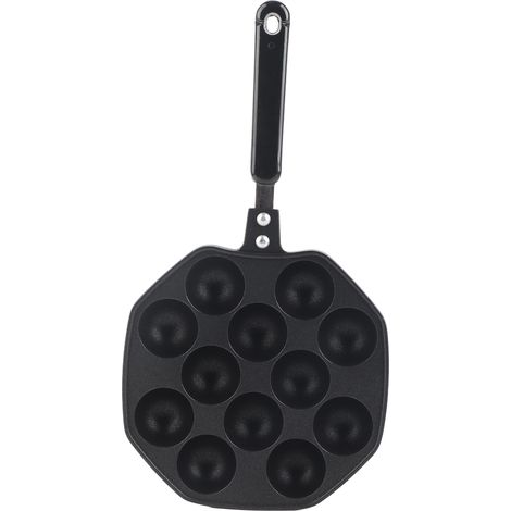 Piastra per grigliare Takoyaki, polpette di polpo e pancake in alluminio non cementizio a 12 cavità.