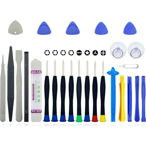 26 en 1 Tournevis de précision, embouts Torx T2/T4/T5/T6/T8/T10/T15, Phillips N1,5/N2/N2,5/N4/N5, Hex H6/H7/H8/H9, Rond RN2/RNO/RNI/RNZ, pour smartphones, ordinateurs portables et montres (1/5)