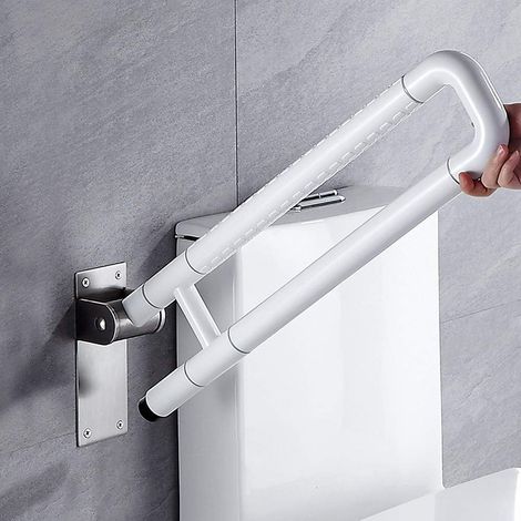 Toilet Grab Bar, Folding Grab Bar for Toilets, Handrails, Safety Handrails, Bathroom Disabled Toilet with Roll Holder, Toilet Safety Bar, Toilet Holding Bar (1/5)