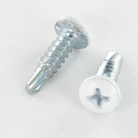 Vis Express – Vis autoperceuse TCB Phillips 4.2X16 – Acier zingué laqué blanc 9016 – Tête cylindrique bombée – Lot de 100 pièces