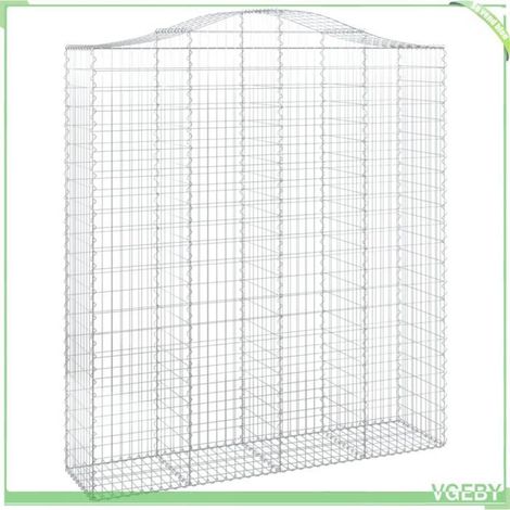 Panier de gabion arqué - FAFEICY - 153401 - 200x50x220/240 cm - Fer galvanisé - Fil 3,5 mm (1/4)