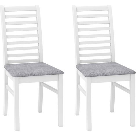 COSTWAY Set di 2 Sedie da Pranzo in Legno, Sedie da Cucina con Schienale Alto e Curvato, Seduta Imbottita e Gambe in Legno di Gomma, per Sala da Pranzo, Soggiorno e Ristorante (1/5)