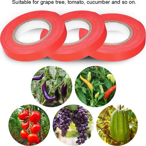 20 Stück Anti-Aging-Gartenbänder aus elastischem Material für Weinreben, Tomaten und Gurken (Rot) (1/5)