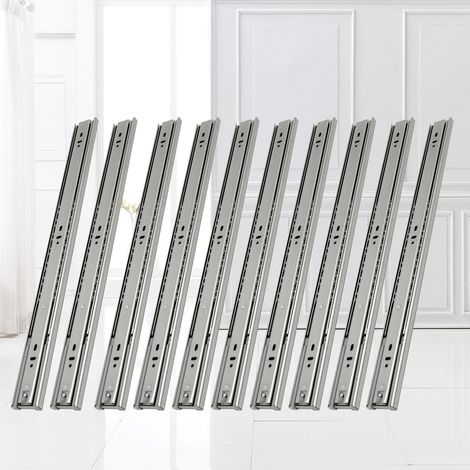 Wolketon 1-10 coppie Guide per cassetti di mobili. Guide per cassetti con cuscinetti a sfera ad estrazione totale. 35kg/45kg 650mm