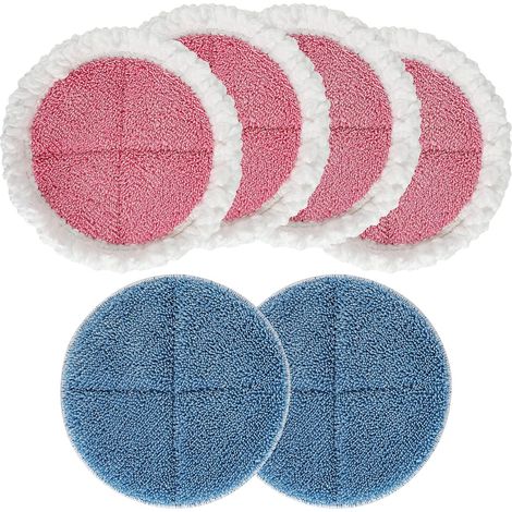 6 tampons microfibre 18,5cm Pour vadrouille électrique Lavables & réutilisables (1/5)