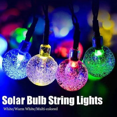 Boules Lumineuses Solaire - Guirlande LED Étanche IP65 - 20/30/50 Boules de 1,8 cm - Pour Jardin, Terrasse, Pelouse - Auto Allumage à L’Obscurité (1/5)