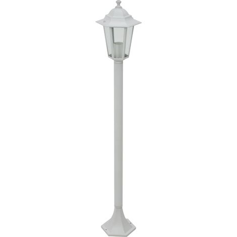 Maison Exclusive - Lampe de jardin à piquet 6 pcs E27 110 cm Aluminium Blanc (1/5)
