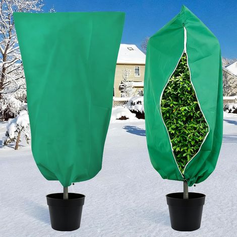 2 Stück 120x180 cm 80g/m² Überwinterungssegel für Pflanzen, reißfeste, wiederverwendbare Überwinterungshülle, Überwinterungssegel mit Reißverschluss (grün)