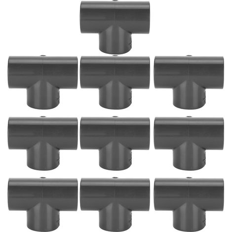 Lot de 10 raccords en T pour tuyaux d'eau, accessoires pour aquarium (10 raccords en T de 20 mm) (1/5)
