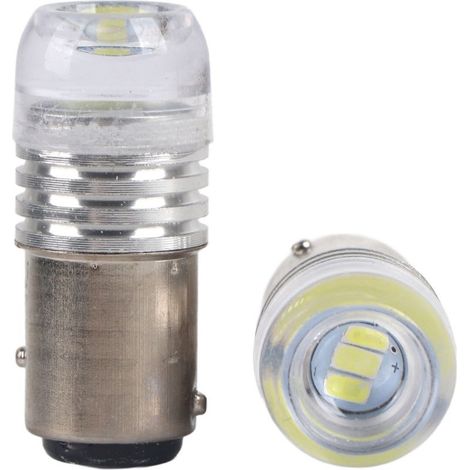 Lot de 2 ampoules LED stroboscopiques blanches 1157/2357 pour feux arrière de voiture (12 V CC). (1/5)