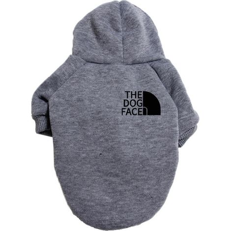 Sweat à capuche pour chien Irovami, mode sports de plein air, doux et chaud (Gris S) (1/5)