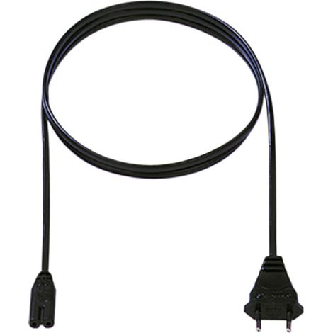 BACHMANN Cable de alimentación H03VVH2-F 2 0,75mm² L:1,5m sw C7/CEE7/16, 251.173