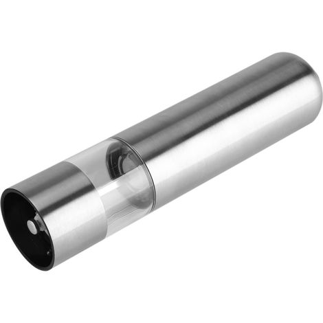 Elektrische Pfeffermühle aus Edelstahl, kabellos, batteriebetrieben, einstellbar für Salz und Gewürze, für den Küchengebrauch (1/5)