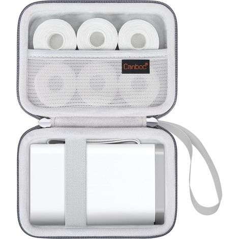 Valise Rigide Compatible avec la Machine de Fabrication d'étiquettes nelko p21, boîte d'imprimante d'étiquettes Portable Bluetooth, Gris (1/5)