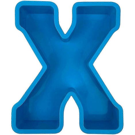 Moule à gâteau alphabet, lettre anglaise en silicone, lettre X en 3D (1/3)