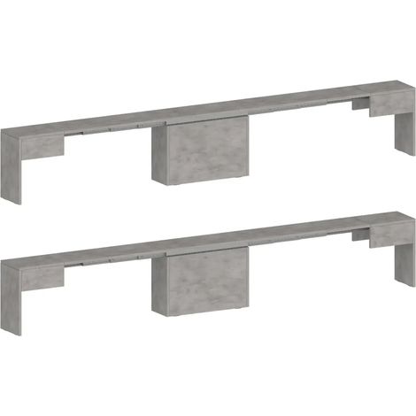 Panca Allungabile Set 2 Pezzi 66-290 cm Grigio Salvaspazio Soggiorno (1/5)