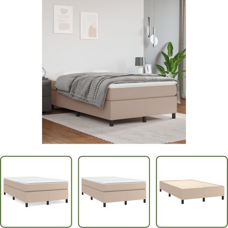 vidaXL Taschenfederkern Matratze - Boxspringbett Matratze Cappuccino-Braun 120x200cm Kunstleder (1/5)