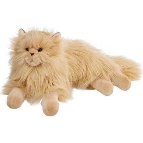 Gato persa tumbado, color beige, 36 cm.